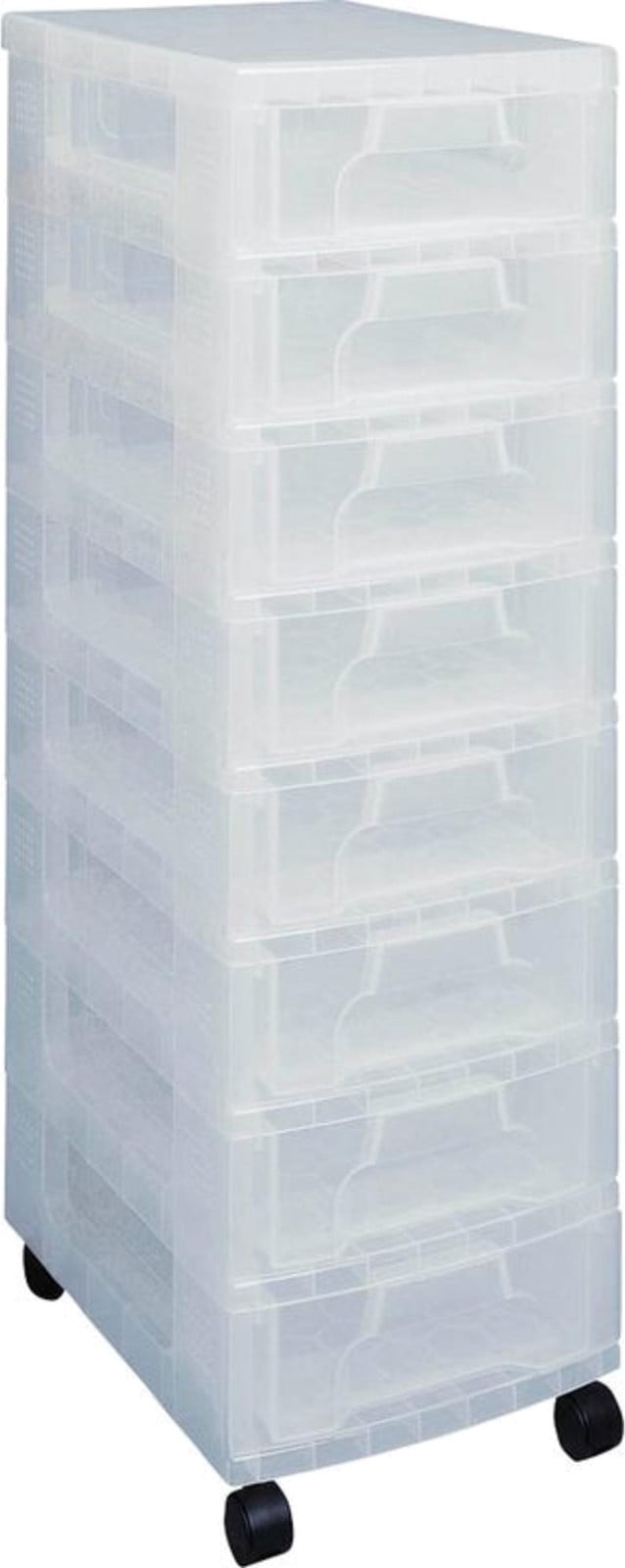 Really Useful Aufbewahrungsbox DT3441 Turm 8x7l met deksel en wieltjes