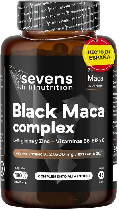 Sevens Nutrition Maca Negra L-Arginina Zinc Vit B6 B12 C 180caps