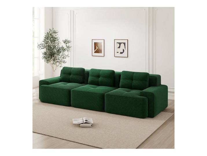 ANYSUN Sofa Cloud Modulsofa Boneless Sofa, Modulares Ecksofa, Bequeme Corduroy-Cloud-SofaSofas, 3-Sitzer Tiefsitz, Polsterung für Wohnzimmer, Schlafzimmer und Heimkino