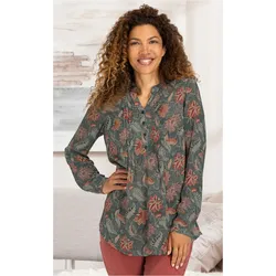 Modal-Bluse in Druck petrol in Größe 42 von DW-Shop, Petrol, 42