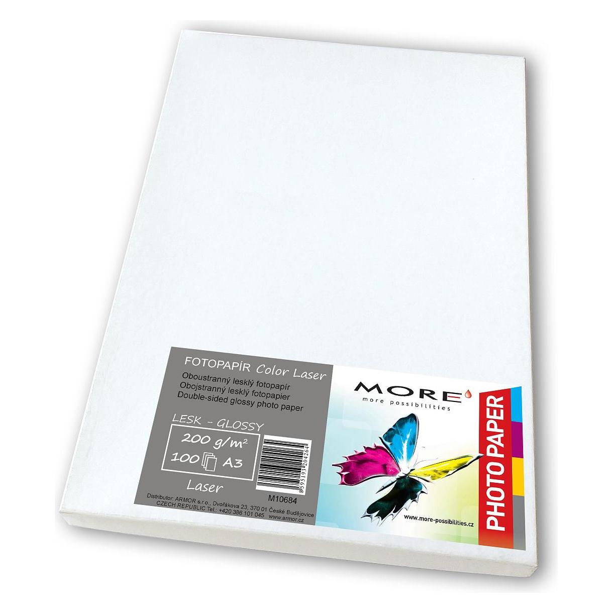 Armor OWA Fotopapír lesk. oboustran. pro A3, /m2, pro laser t.,100ks (200 g/m², A3, 100 Stk.) (M10684)