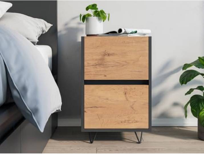 Magnolia Home Nachttisch Yako 40cm 2 SoftClose stehend