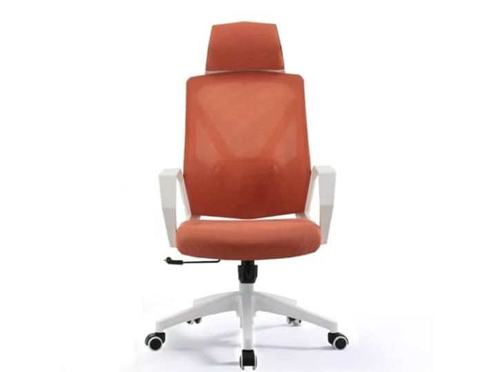 Ygt9mS6vz Stuhl mit hoher Rückenlehne Netzstuhl mit hoher Rückenlehne, Kissen, Armlehnen und Rollen(Orange)