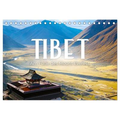 Tibet - Am Fuße des Mount Everest. (Tischkalender 2026 DIN A5 quer), CALVENDO Monatskalender