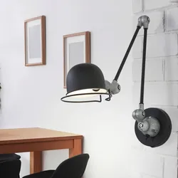Gelenk Wand Leuchte schwarz Spot Strahler Lampe verstellbar Arbeits Zimmer Beleuchtung 7656ZW