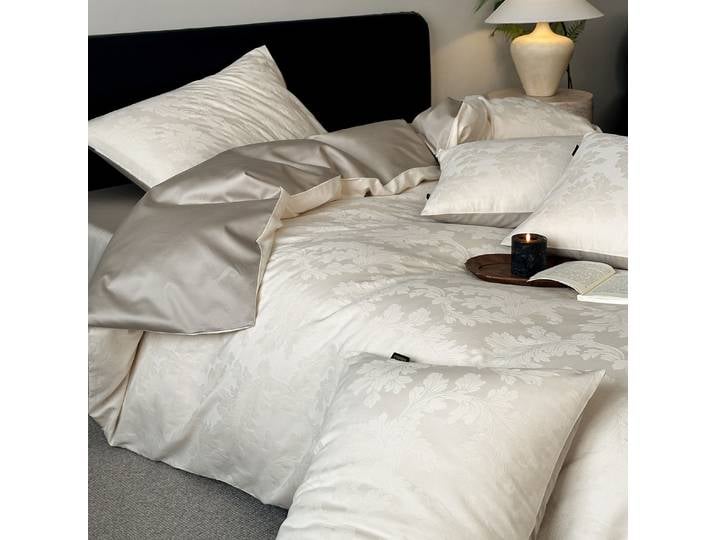 Parure de lit en coton Jacquard à longues fibres, ensemble de literie simple, Double, Queen, King Size, housse de couette, drap et taie d'oreiller, ensemble de housse de couette de luxe
