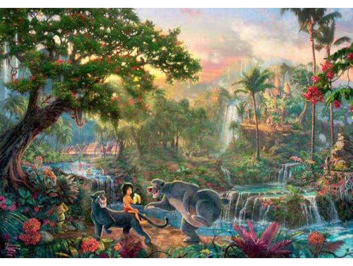Schmidt Spiele Thomas Kinkade: Disney - The Jungle Book Jigsaw Puzzle (1000Pc)