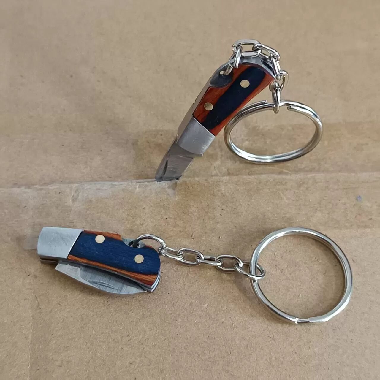 INF Mini-Tarn-Taschenmesser - Edelstahl-Klappmesser für den Schlüsselbund