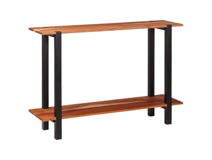HKLGBVCR Konsolentisch mit Regal, 110 x 30 x 75 cm, Braun, Schwarz