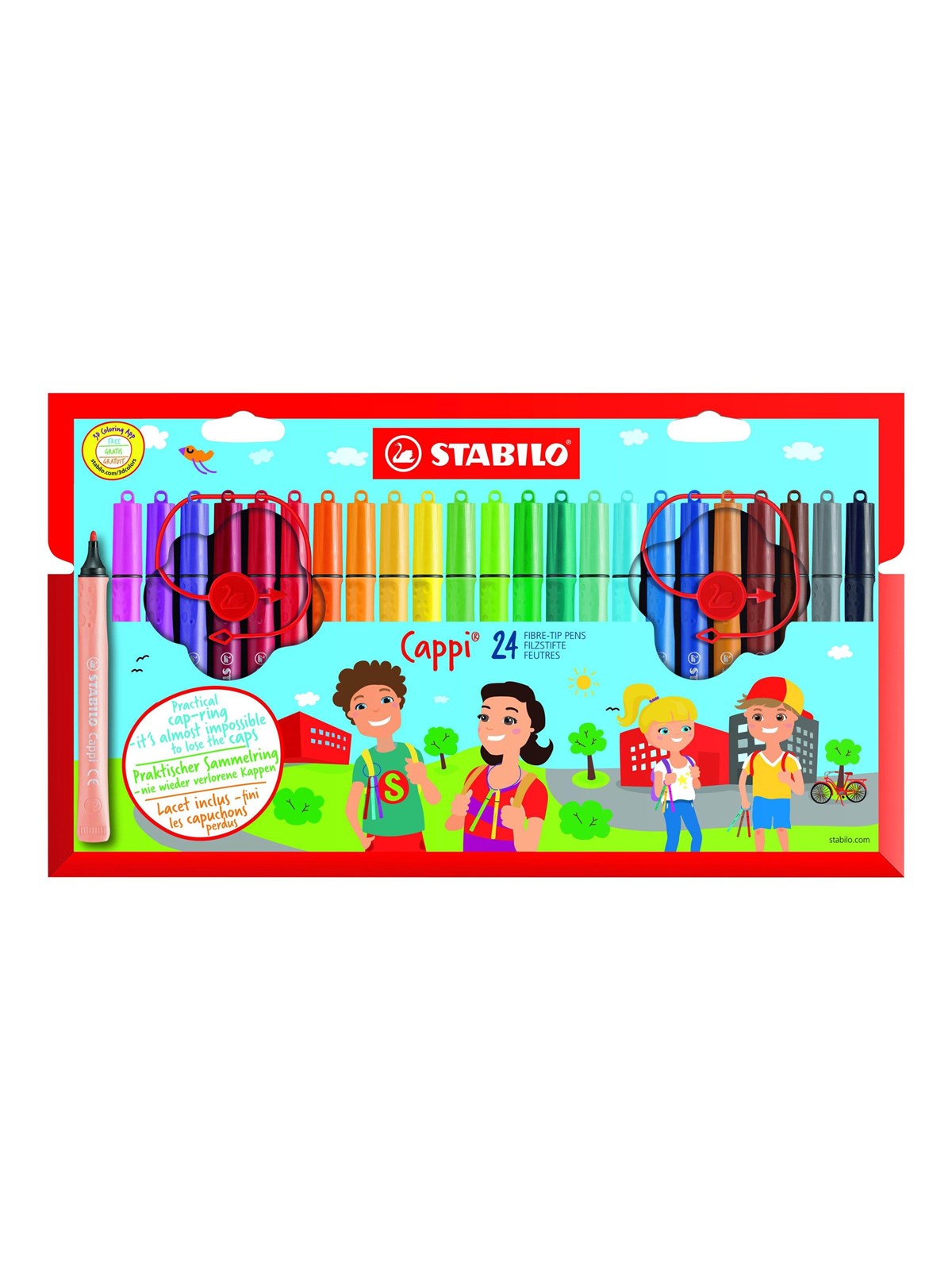 STABILO Cappi - Felt-tip pen - Set of 24 pieces