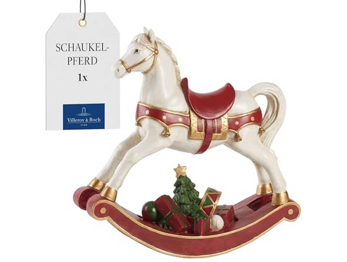 Villeroy & Boch - Winter Collage Schaukelpferd XL Rot, Winterdeko