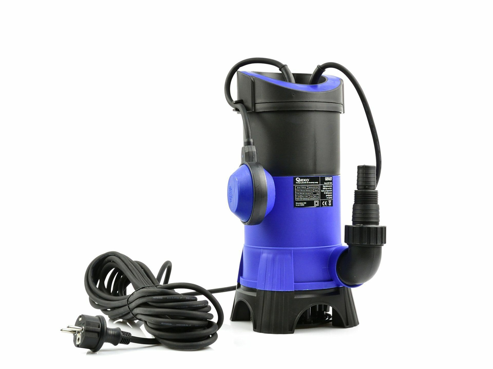 Geko Dompelpomp voor putten met drijver, 1100W, model 40339