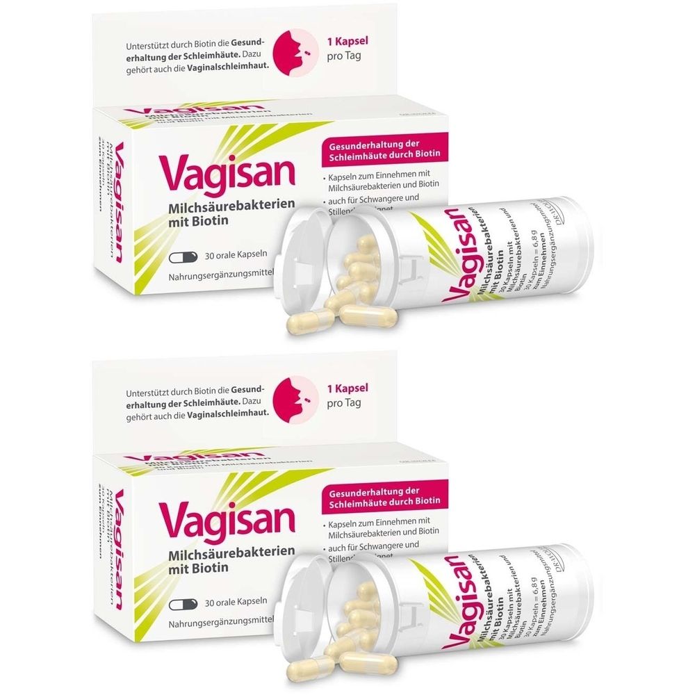 Vagisan Milchsäurebakterien mit Biotin Kapseln 2x 2x30 St