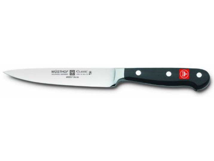 Wüsthof Schinkenmesser 14 cm Klinge, Classic (4522/14), sehr scharf, geschmiedet, rostfreier Edelstahl, hochwertiges Kochmesser