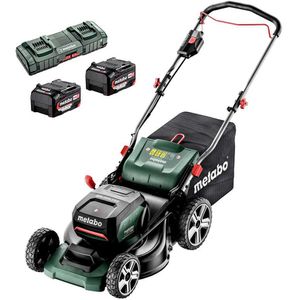 Metabo Rasenmäher RM 36-18 LTX BL 46, Akku, 2x18V/5,2Ah, mit 2 Akkus, Ladegerät & Fangkorb 55L