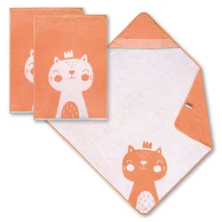 Dyckhoff Kinderfrottierserie 'Kitty' Koralle - Orange (Größe: Handtuch 50 x 70 cm)