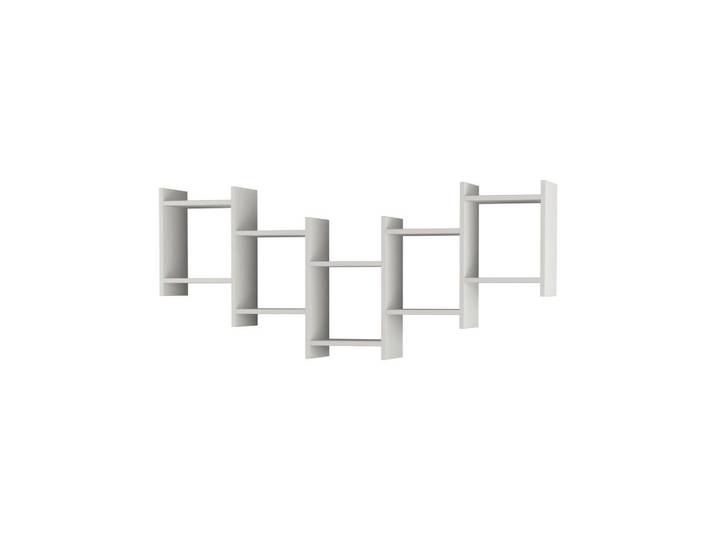 Livetastic Wandregal, Weiss, Holzwerkstoff, 5 Fächer, 151x64x20 cm, Wohnzimmer, Regal, Wandregal