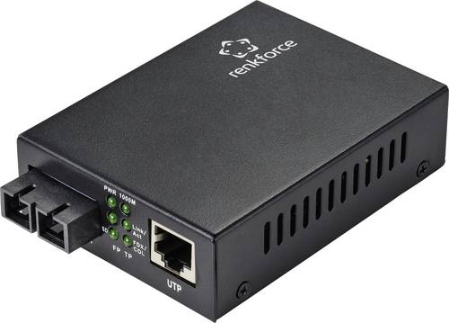 Renkforce RF-4581874 CAT 6, SC Duplex Netzwerk-Medienkonverter 1000MBit/s
