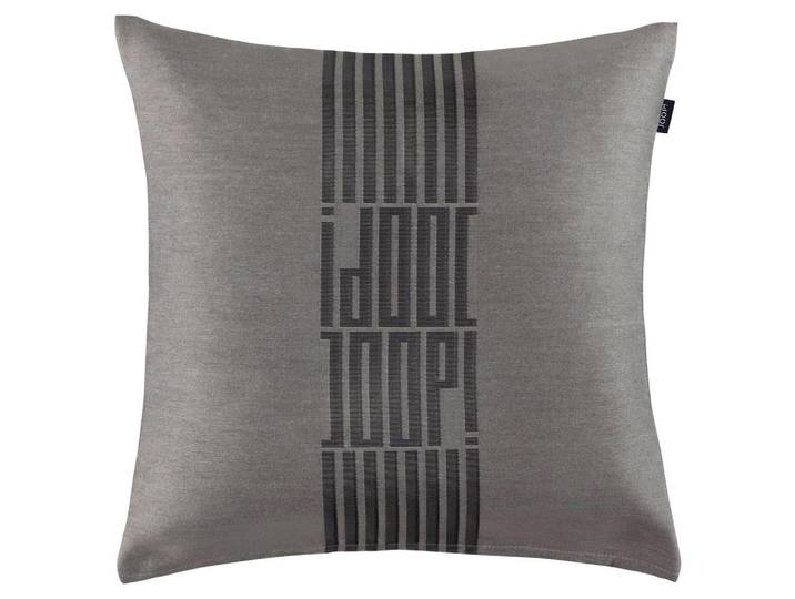 Joop! Kissenbezug, Grau, Taupe, Textil, Schriftzug, 40x40 cm, hochwertige Qualität, Heimtextilien, Wohntextilien, Kissenbezug