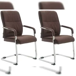 CLP 2er Set Freischwinger XXL Anubis Stoff braun