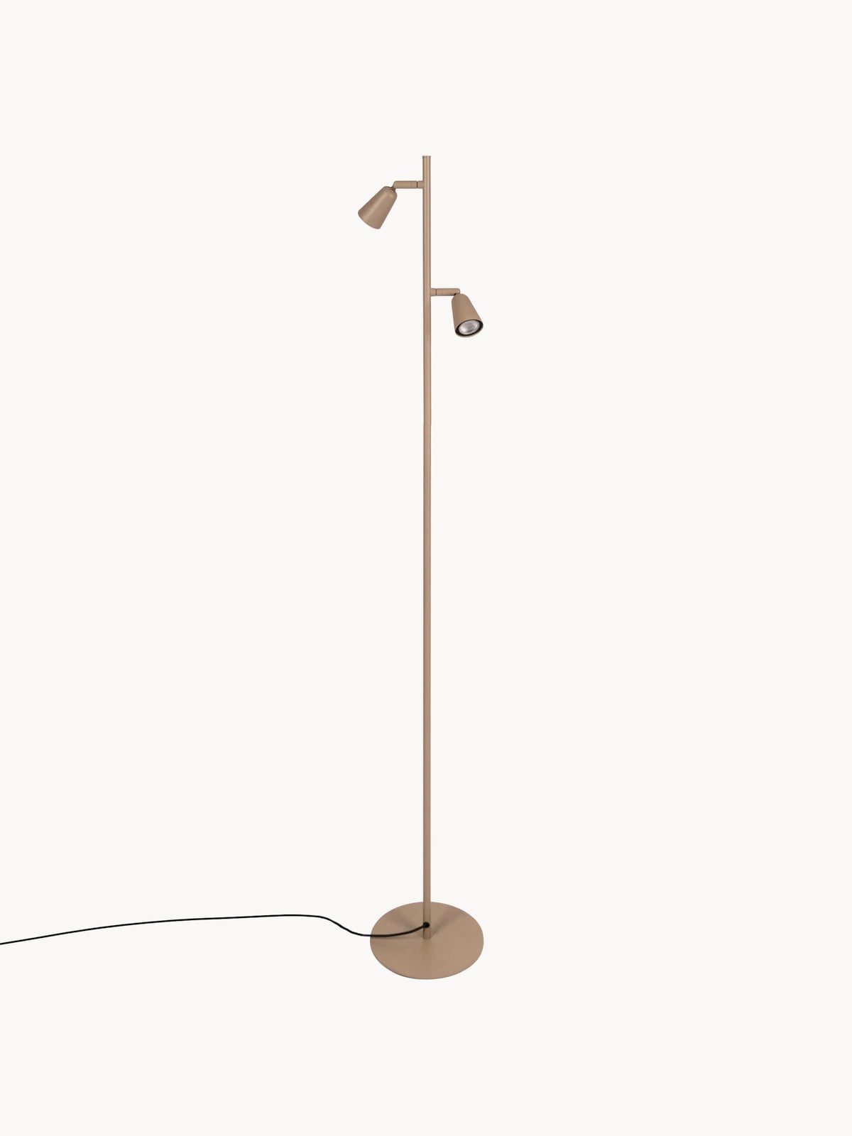 Lucide Tiana Vloerlamp - Beige - 2x GU10 - Modern Metalen Design