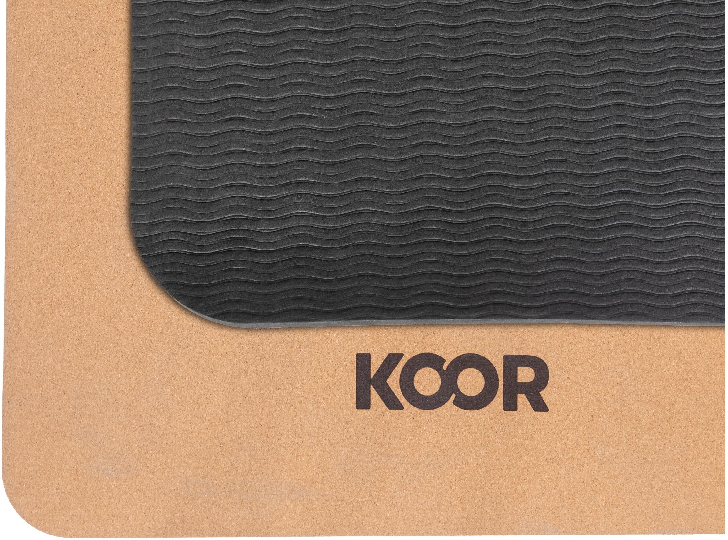Yogamatte KOOR "Kork, 183 x 61 x 0.4 cm", braun, Sportmatten, B/H/L: 61cm x 0,4cm x 183cm, Yogamatte, B:61cm H:0,4cm L:183cm braun B/H/L: 61cm x 0,4cm x 183cm