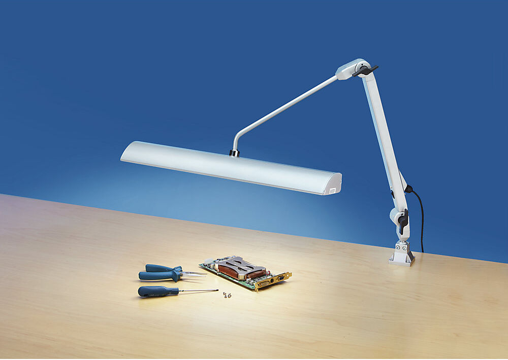 kaiserkraft Universal-LED-Gelenkleuchte, Leistung 24 W, Leuchtkopfbreite 577 mm, 4000 K, dimmbar
