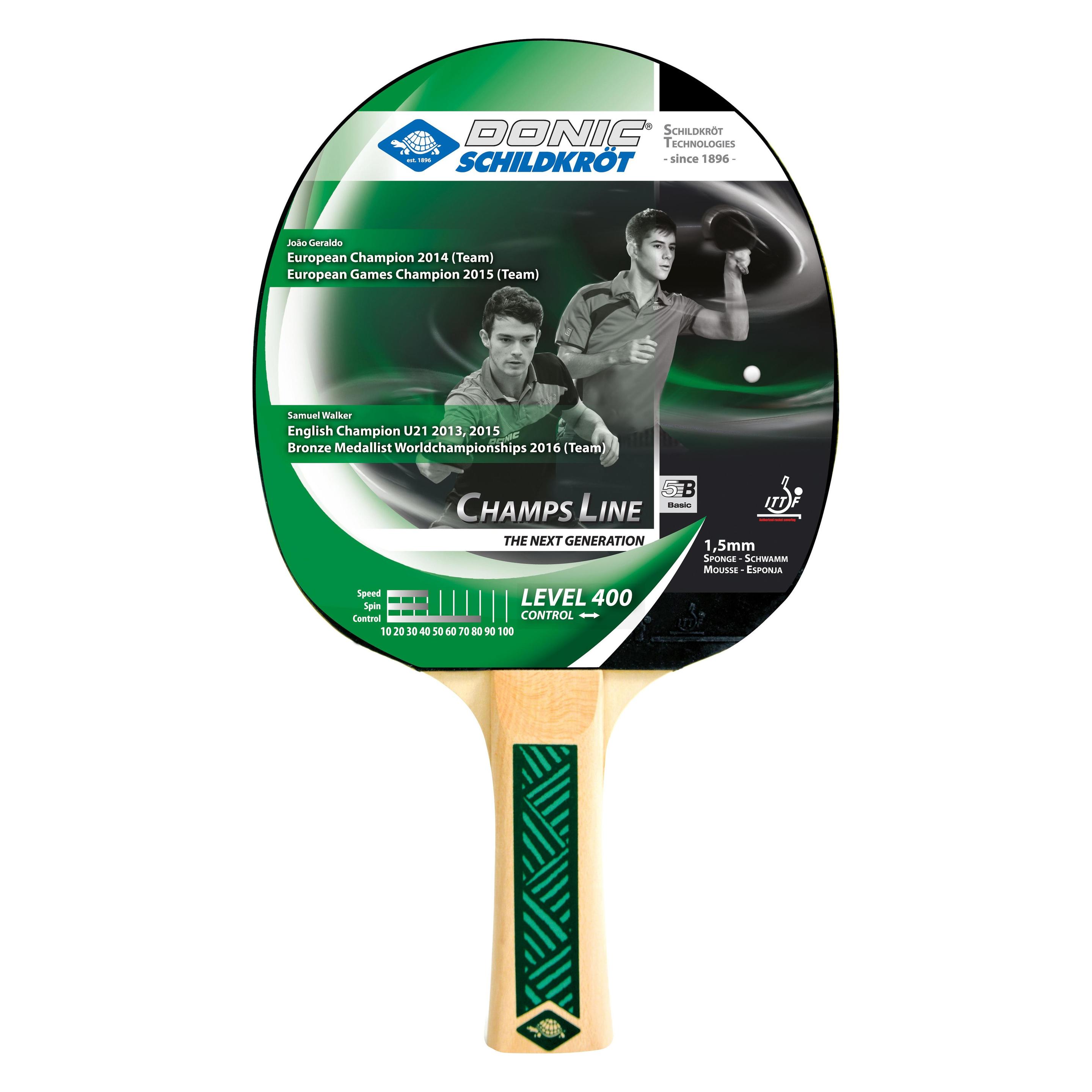 Donic Schildkröt SCHILDKRÖT Tischtennisschläger "Champs Line 400 FSC" Einsteiger-Serie, 5-faches Spezial-Sperrholz... (BHS414347)