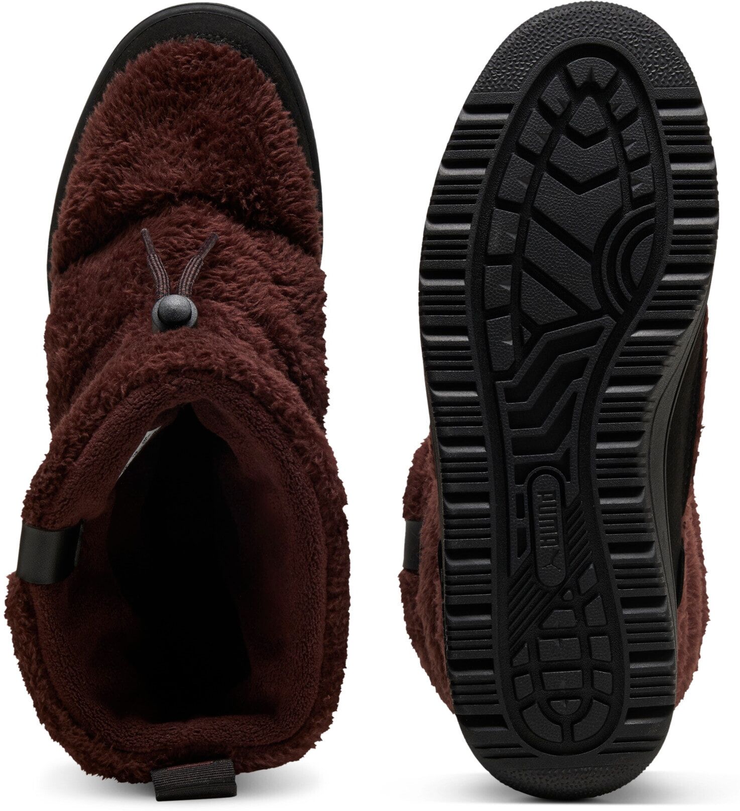 Winterboots PUMA "SNOWBAE SUEDE WNS", Damen, Gr. 36, braun (chocolate fondue, puma schwarz), unifarben, Schuhe Winterboots, Moonboots, Winterstiefel, wasserdicht,wärmend chocolate fondue, puma schwarz 36