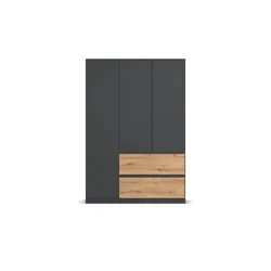 Drehtürenschrank   ¦ grau ¦ Maße (cm): B: 136 H: 197