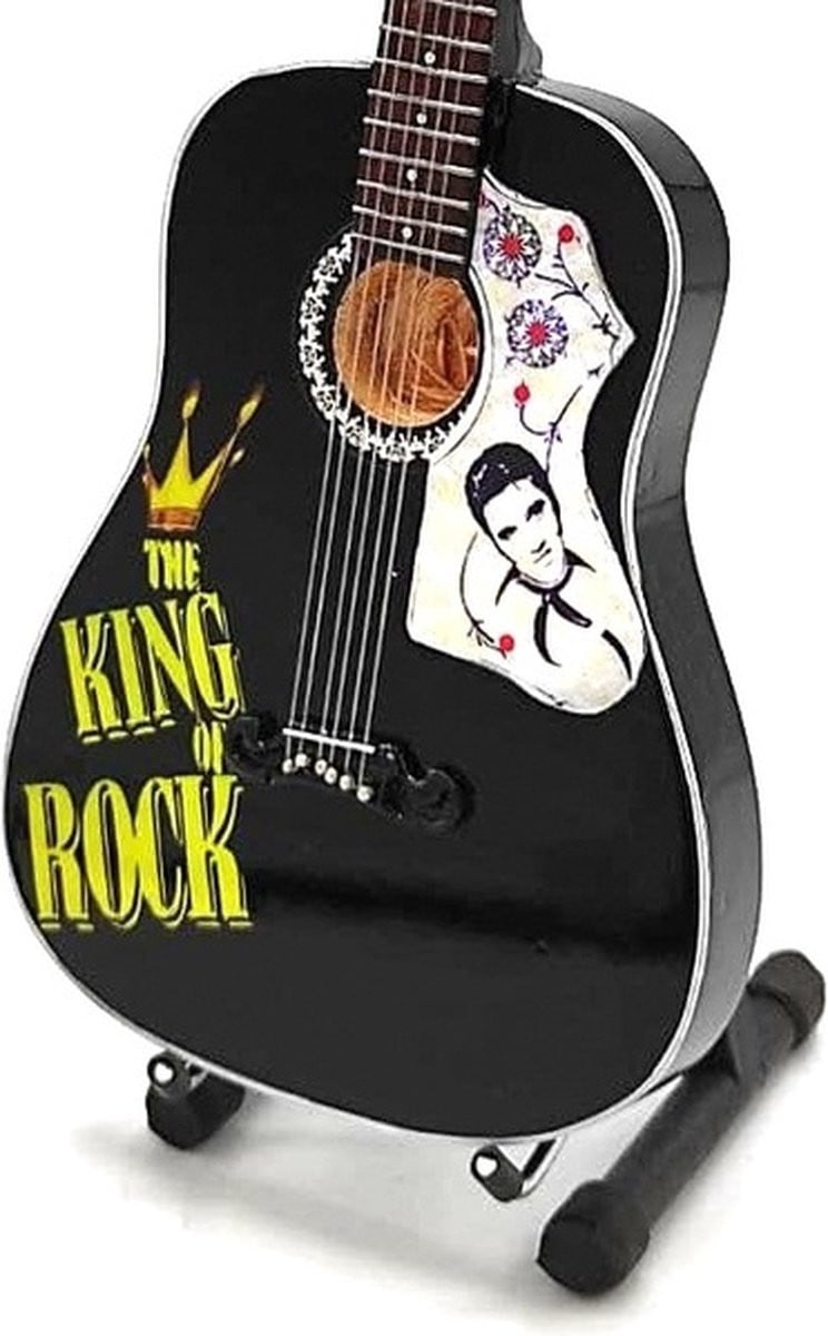 Mini gitaar Elvis Presley decoratie 25 cm