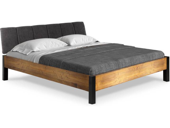 CURBY Bett mit Metallfuß und Polsterkopfteil, Material