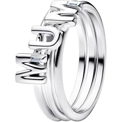 Pandora 194458C01 Damenring Silber Buchstaben Mum, 54/17,2