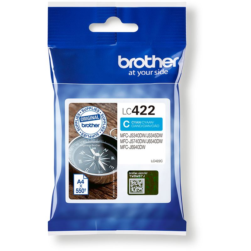 Brother Tintenpatrone LC-422C Cyan (ca. 550 Seiten)