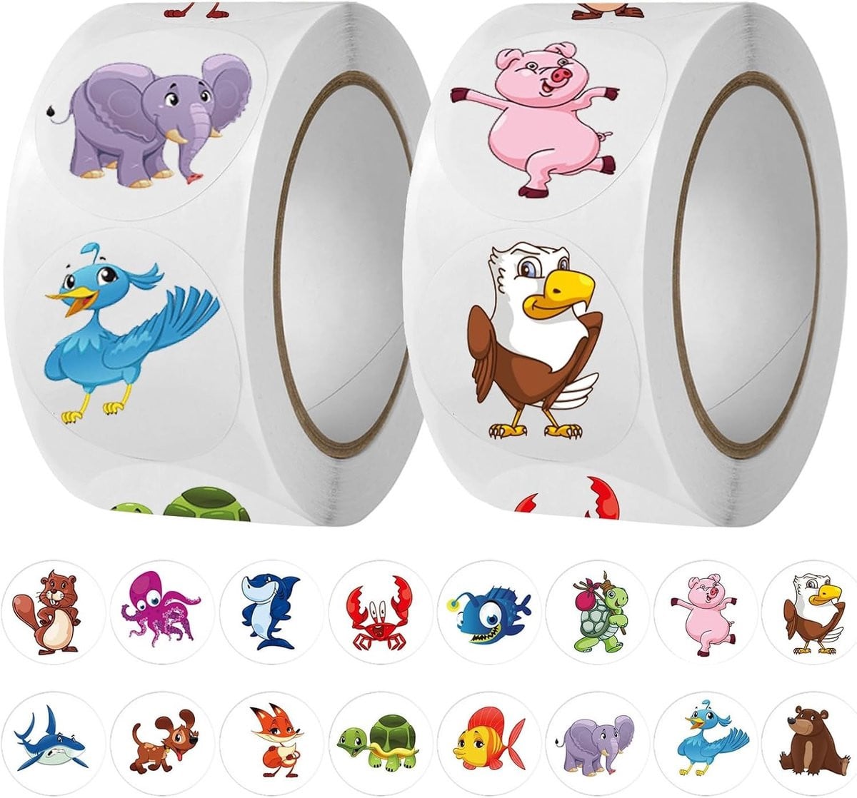 1000 Dierenbeloningen Stickers voor Leraren - Motivatie Stickers voor Kinderen en Feestversiering