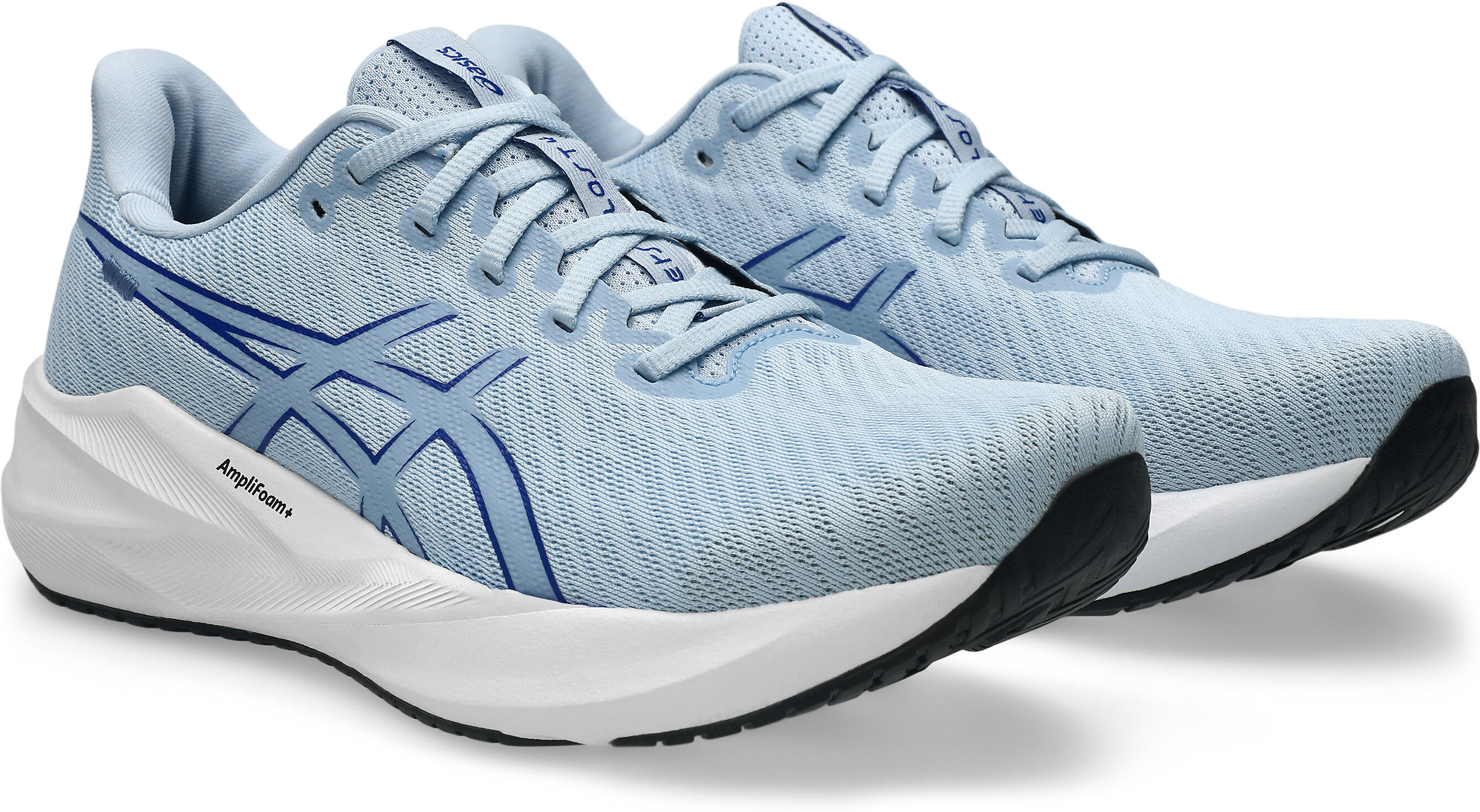 Laufschuh ASICS "VERSABLAST 4", Herren, Gr. 43,5, blau (solid air, prussian blau), Synthetik, Schuhe Laufschuh solid air, prussian blau 43,5