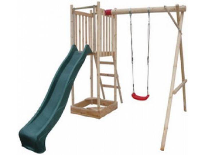 Houten speeltoestel houten schommel Frank 360x360x225cm