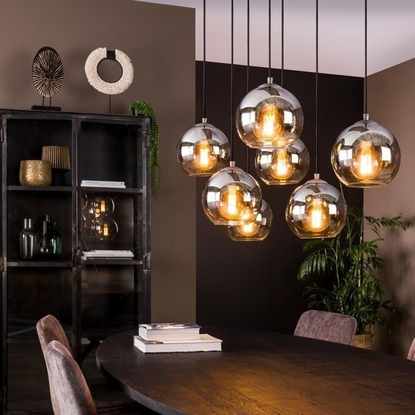 Giga Meubel Hanglamp Bubble Shaded 4+3L Rond