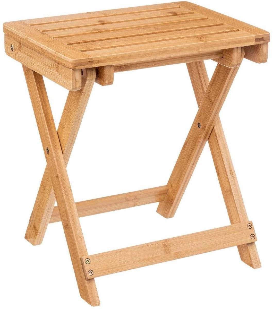 Dailygoods Vouwbare Bamboe Kruk