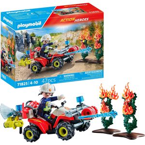 playmobil Spielset ACTION HEROES 71825, ab 4 Jahre, Feuerwehr Quad löscht Heckenbrand, 47 Teile