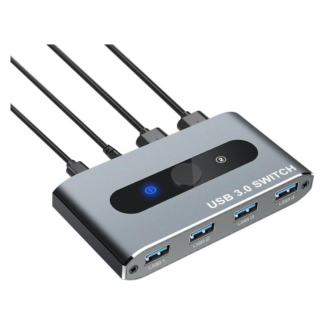 Techly USB 3.0 Schalter 2 Eingänge 4 Ausgänge (IUSB-SW3024)
