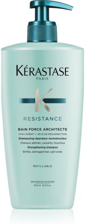 Kérastase Résistance Bain Force Architecte Shampoo mit stärkender Wirkung für geschwächtes und leicht beschädigtes Haar 500 ml