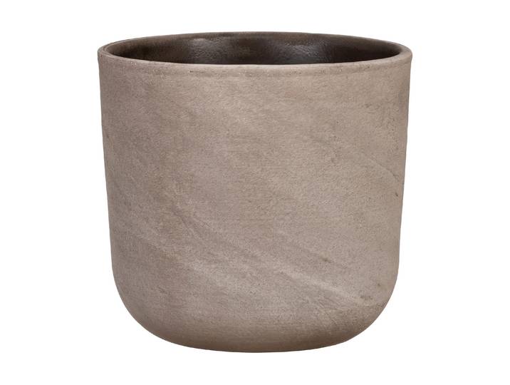 Blumentopf SCHEURICH Travertino 981 , braun, B:20,2cm H:18,3cm, Pflanzgefässe, Blumentopf