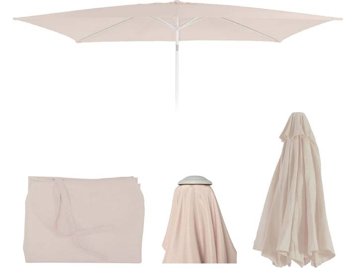 Housse de rechange pour parasol N23\, housse de rechange pour parasol\, 2x3m rectangulaire tissu/textile 4\,5kg UV 50+ ~ crème