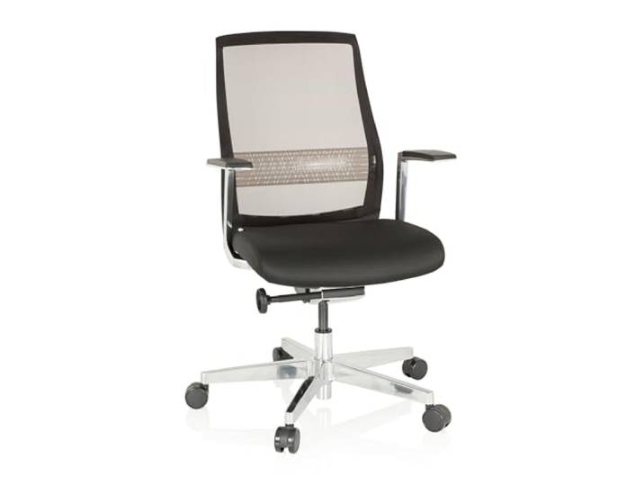 hjh OFFICE 657661 Profi Bürostuhl FOUNTAINE PRO Schwarz Drehstuhl ergonomisch, Netzrücken selbstheilend