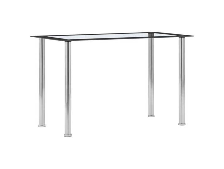 Promo Table de cuisine LMT - Table à dîner Noir et transparent 120x60x75 cm Verre trempé 15 4Kg