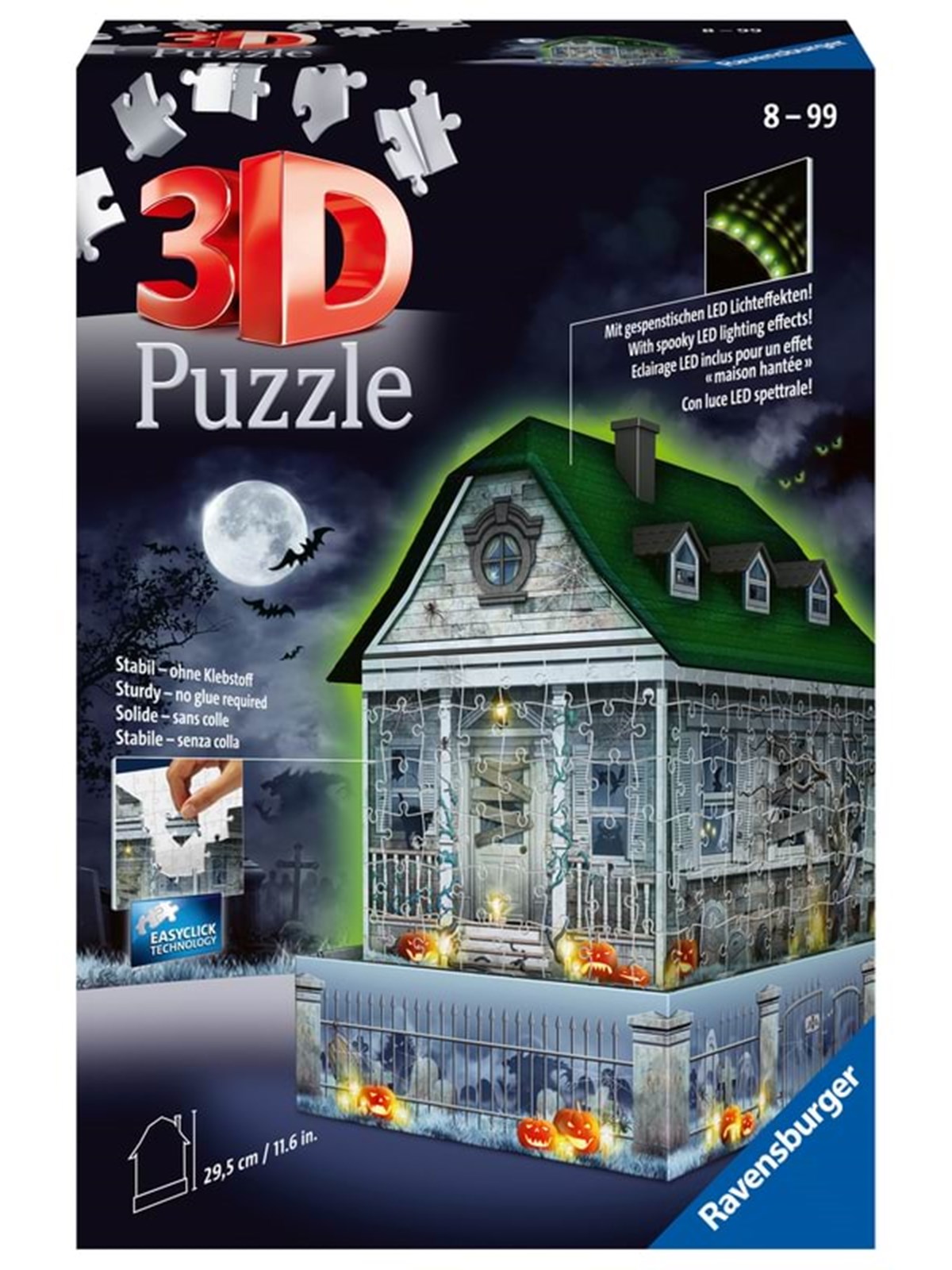 Ravensburger 3D Puzzle Buildings Night Light Haunted House 216p