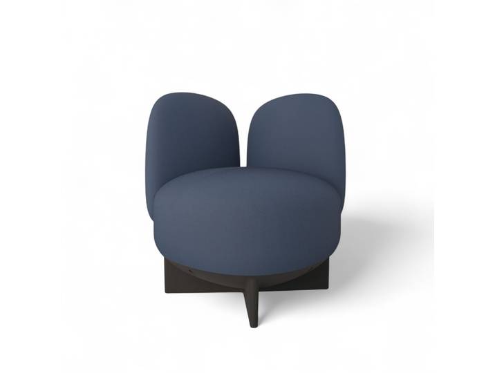 Gaber To-Go Hocker mit Rücken- & Armlehne, Blau/Schwarz, Neu