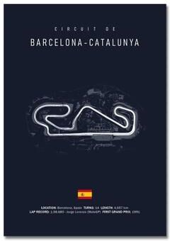 Uplifted Finds Grand Prix Circuit Series   F1 Track Canvas Wall Art   Executive Motorsport & Studio Sanctuary Decor cj54974 50 X 70 Cm Unframe