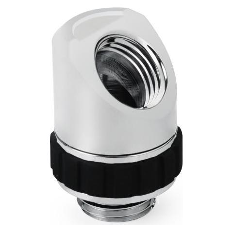 Alphacool Apex Grip adapter 45° OT/IT G1/4 rotatable chrome (14890)